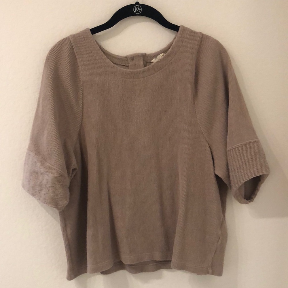 Madewell Ottoman Jacquard Button-Back Top